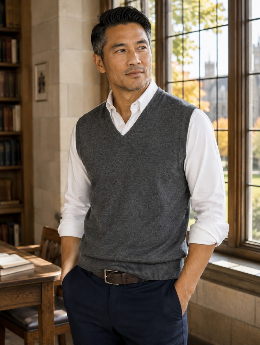 Brooks Brothers 100% Extra Fine Merino Wool V-Neck Sweater Vest XL